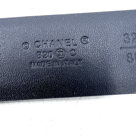 Authentic CHANEL Calfskin Crystal & Pearl CC Belt Womens Size 80 / 32 - Picture 7 of 8